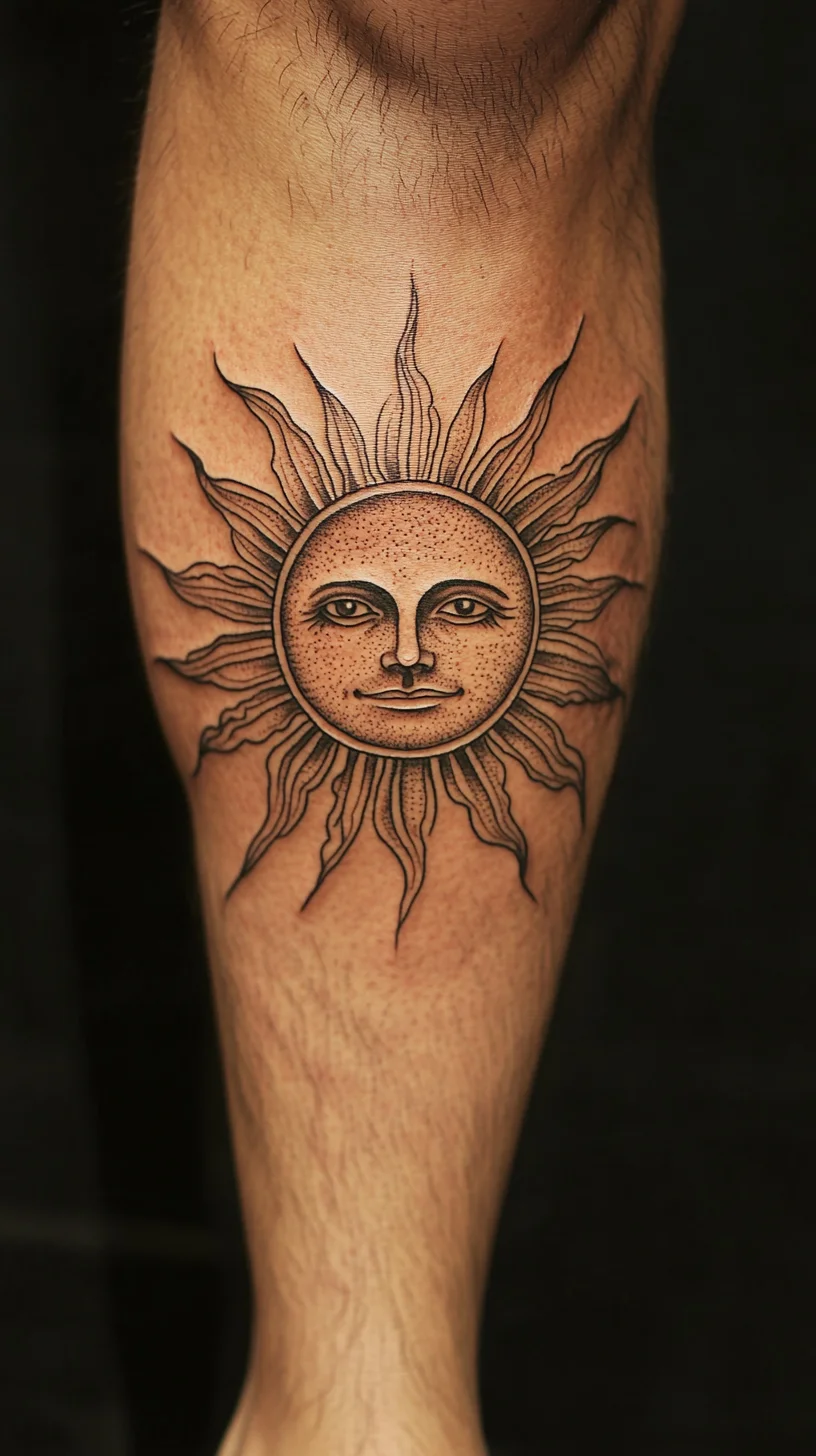 Embrace Radiance: The Timeless Sun Tattoo for a Bold Statement