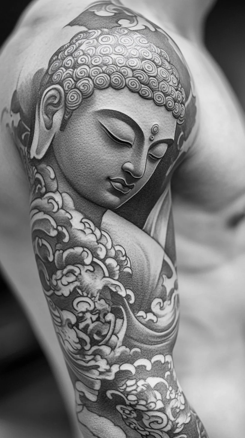 Embrace Serenity: The Majestic Buddha Tattoo Design for Spiritual Souls