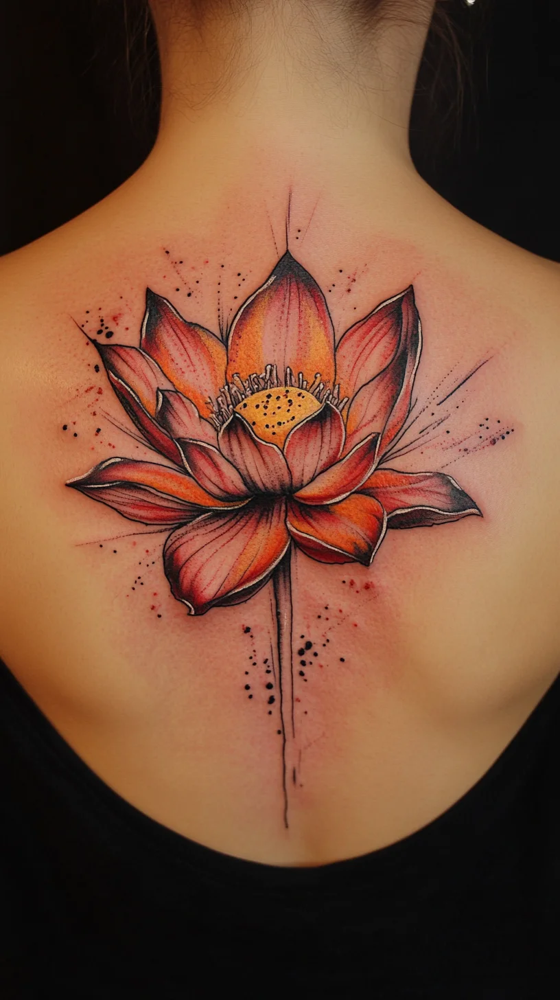 Embrace Serenity with a Stunning Lotus Flower Tattoo Design