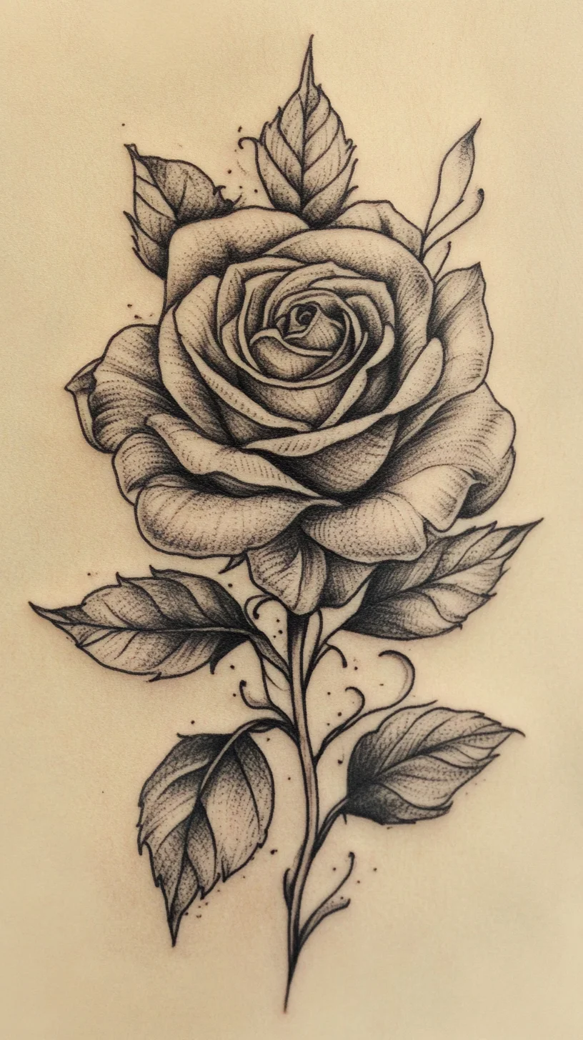 Embrace Timeless Elegance with a Stunning Black Rose Tattoo