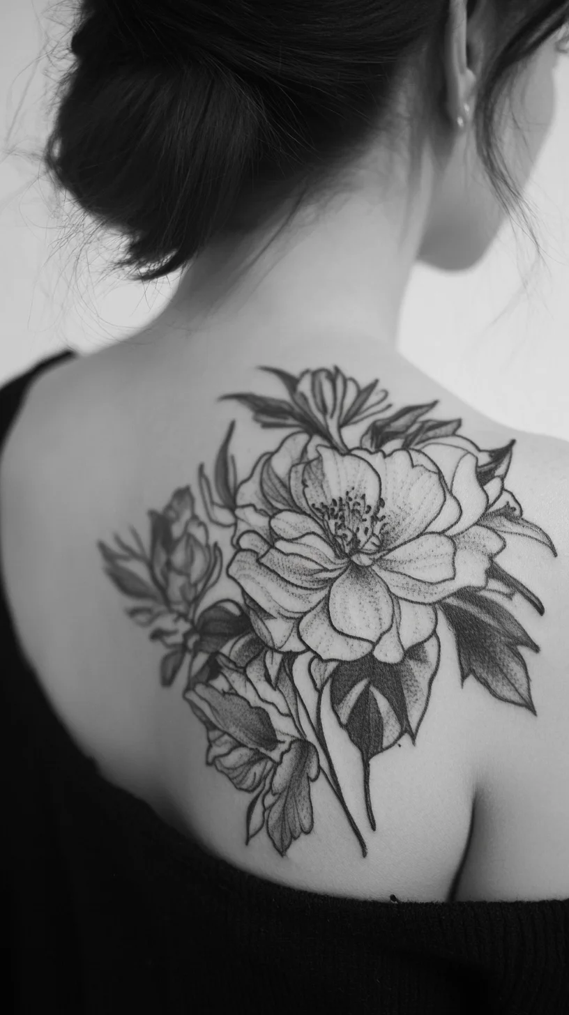 Embrace Timeless Elegance with Stunning Floral Back Tattoos