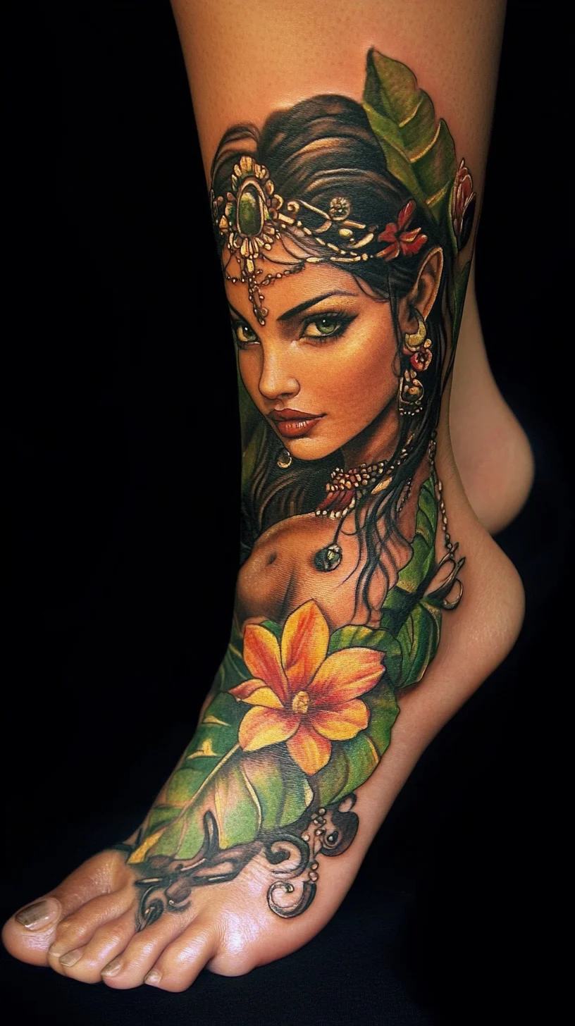 Enchanting Floral Fantasy: The Perfect Tattoo for Nature Lovers