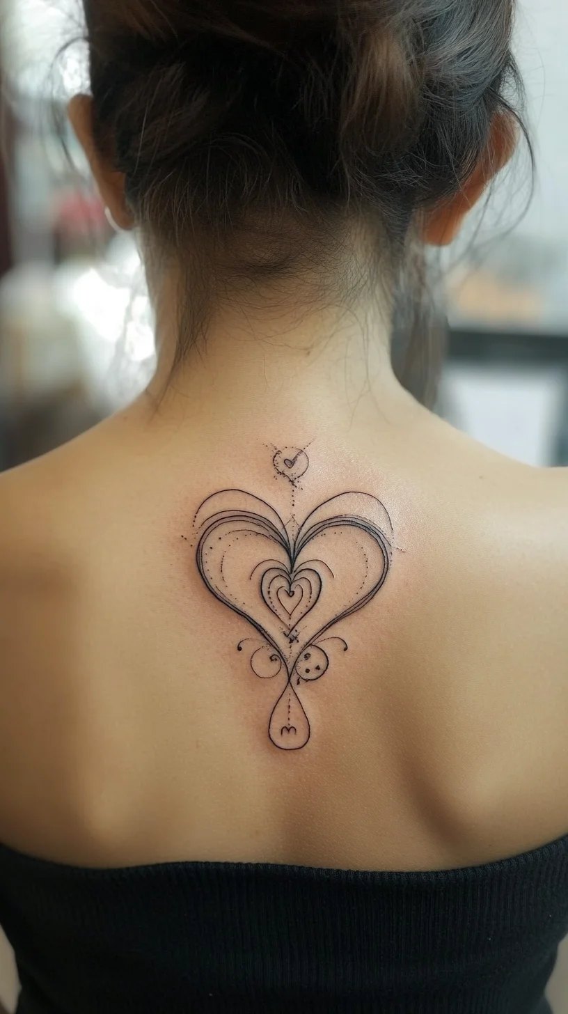 Enchanting Heart-Centered Tattoo: A Blend of Elegance and Personal Meaning