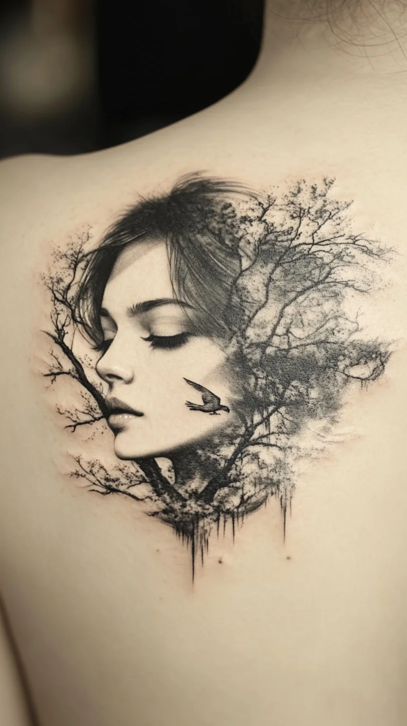 Enigmatic Nature: Embrace the Ethereal Beauty of Dual Portrait Tattoos