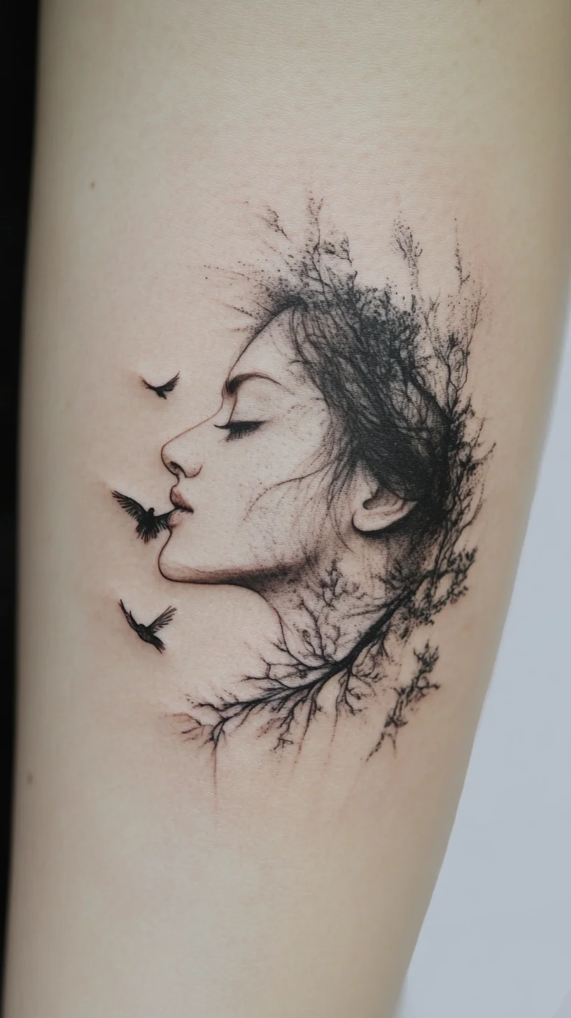 Enigmatic Silhouettes: Nature-Inspired Tattoo Art That Speaks to the Soul