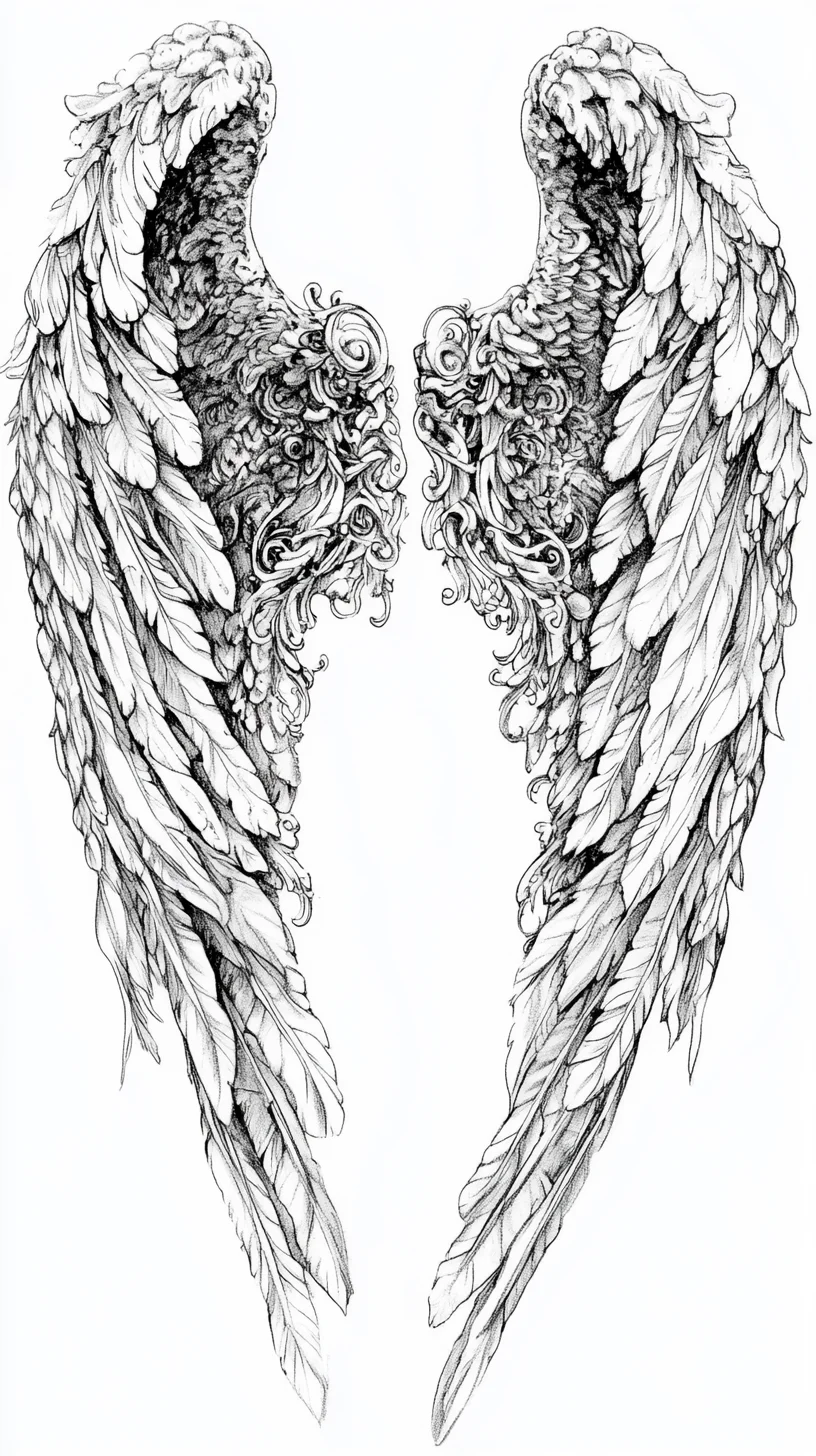 Ethereal Wing-Inspired Tattoo: Embrace Your Inner Freedom and Grace