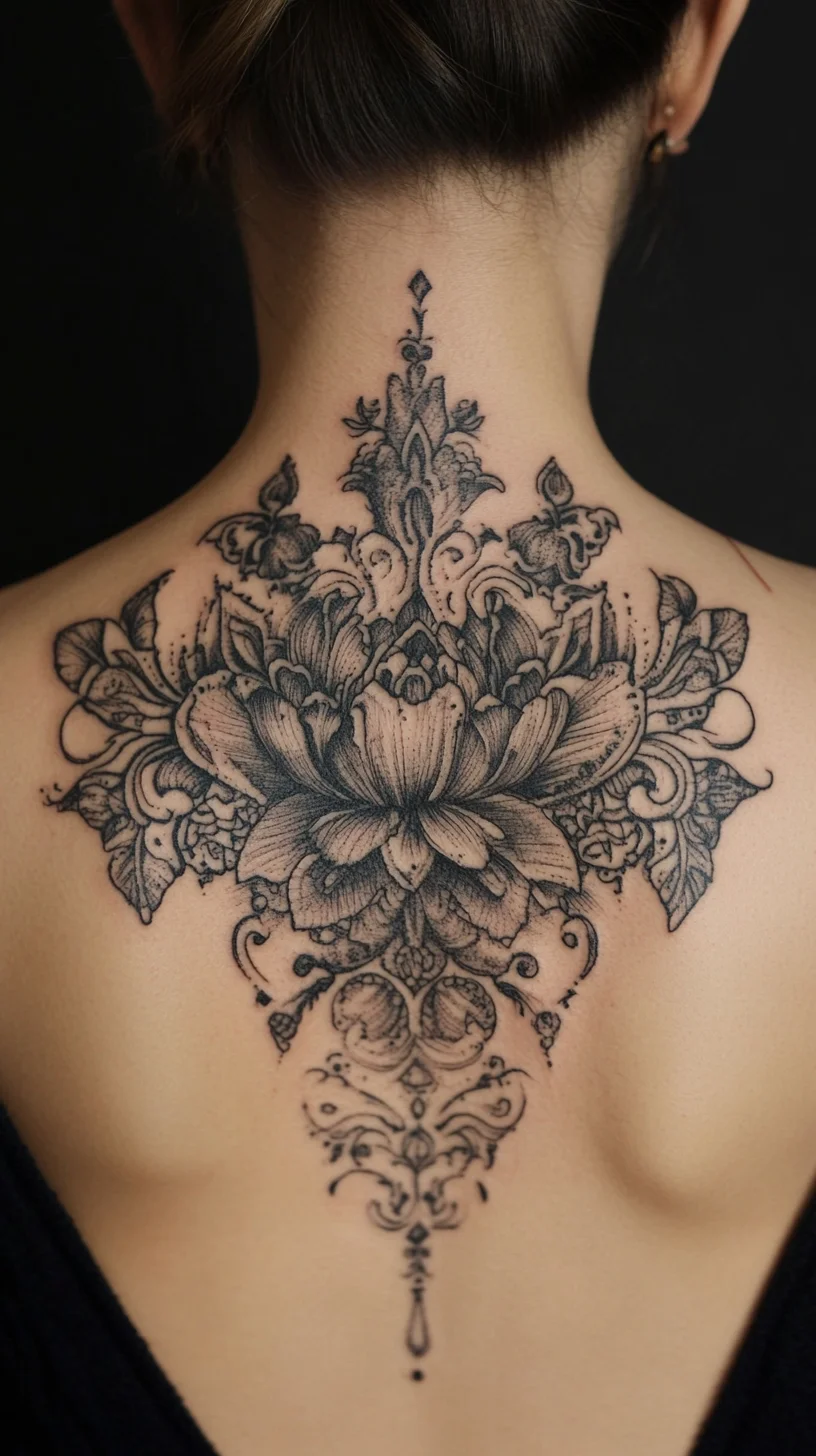 Exquisite Floral Back Tattoo: A Timeless Expression of Elegance and Artistry