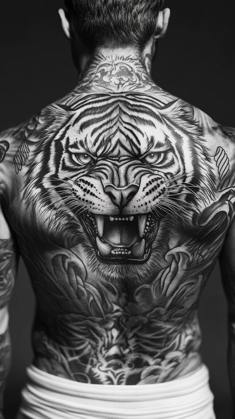 Fierce Elegance: The Bold Black and Grey Tiger Tattoo for the Fearless