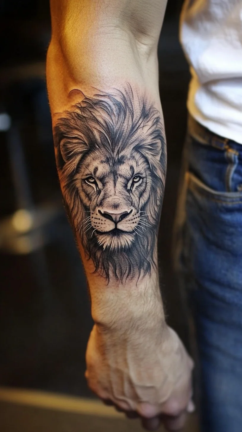 Fierce Elegance: The Majestic Lion Tattoo for Bold Statements