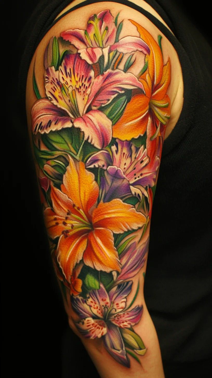 Flourishing Floral Fantasy: A Vibrant Tattoo for Nature Lovers