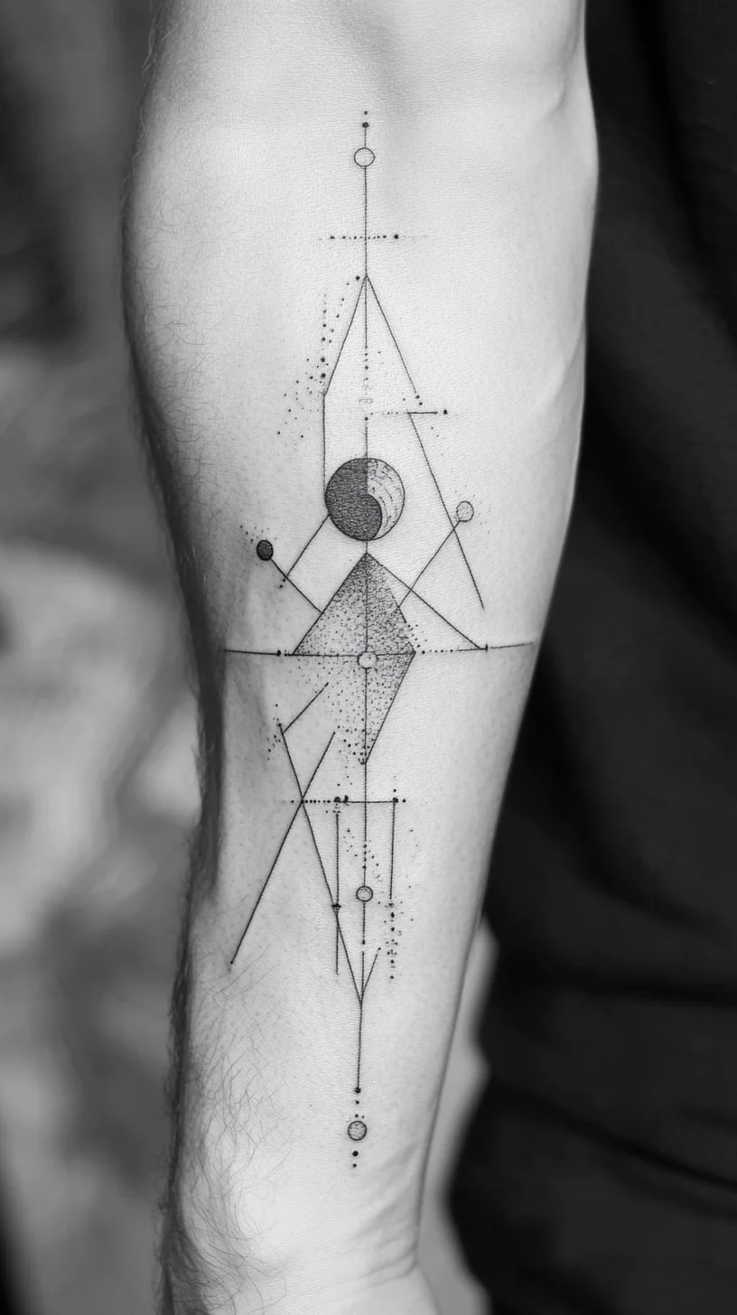 Geometric Celestial Tattoo: A Modern Touch of Cosmic Art