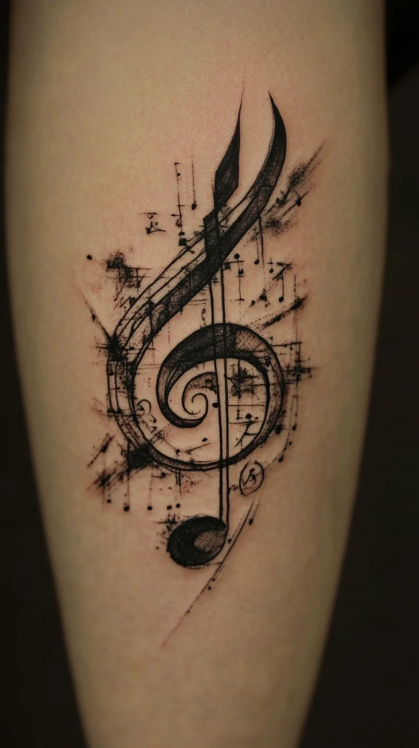 Harmonious Ink: A Melodic Tattoo for Music Lovers and Creatives