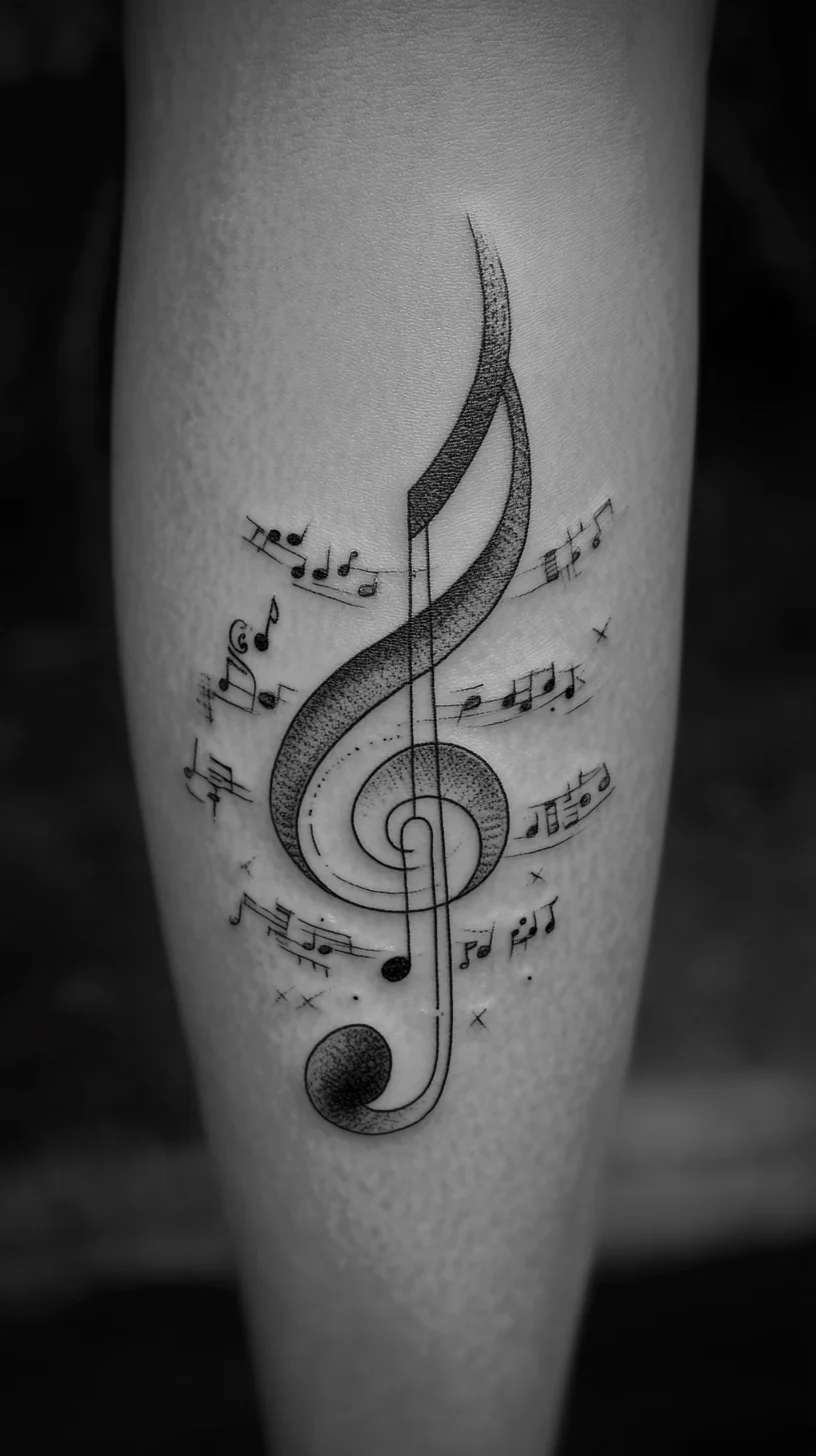 Harmonious Ink: Celebrate Your Passion for Music with a Melodic Tattoo Design