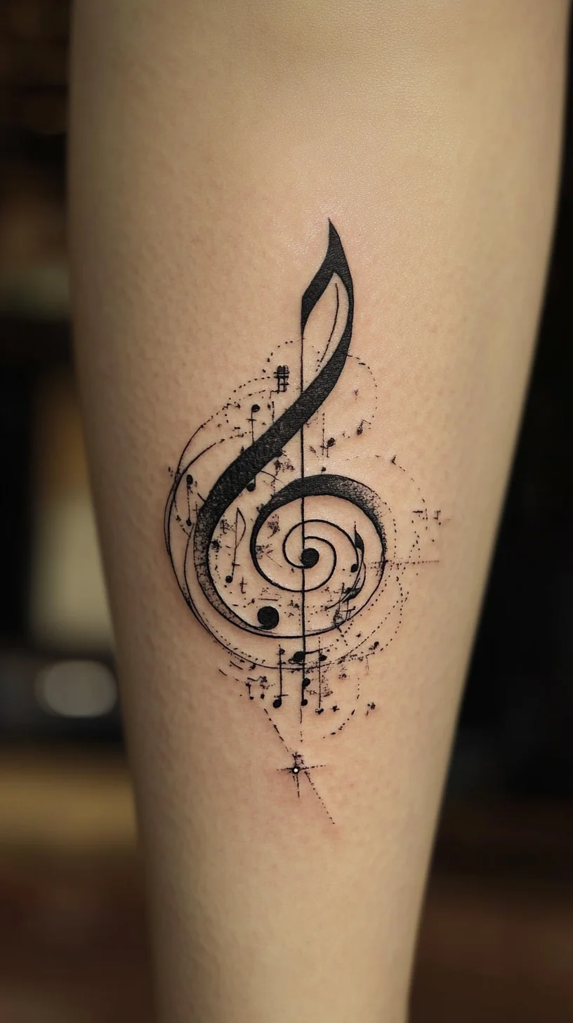 Harmonize Your Ink: Stunning Musical Note Tattoo Designs