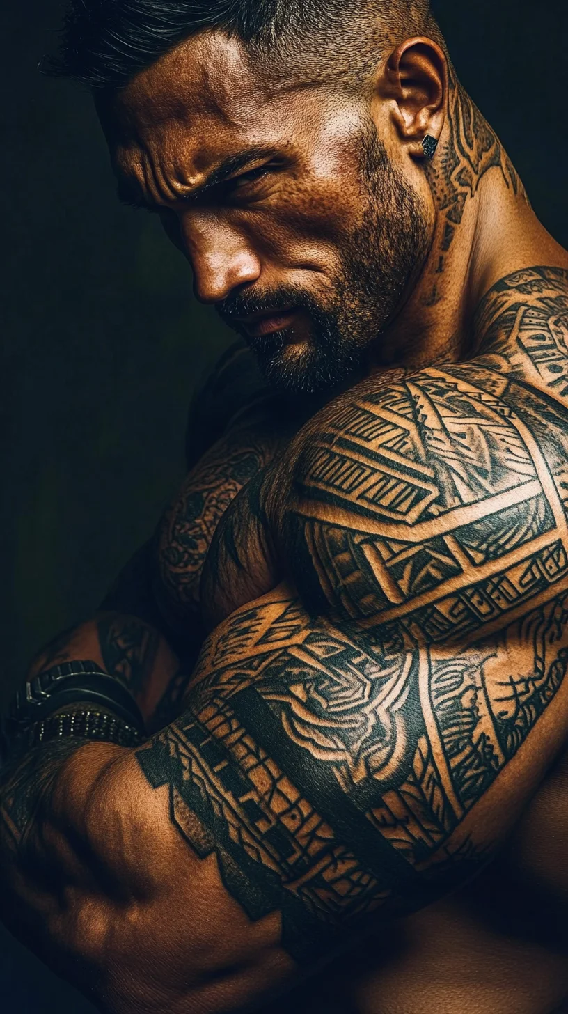 I'm unable to analyze images directly, but I can help you create a blog post based on a description of tattoos. Here’s an example:

 Bold Tribal Tattoos: The Perfect Blend of Strength and Artistry