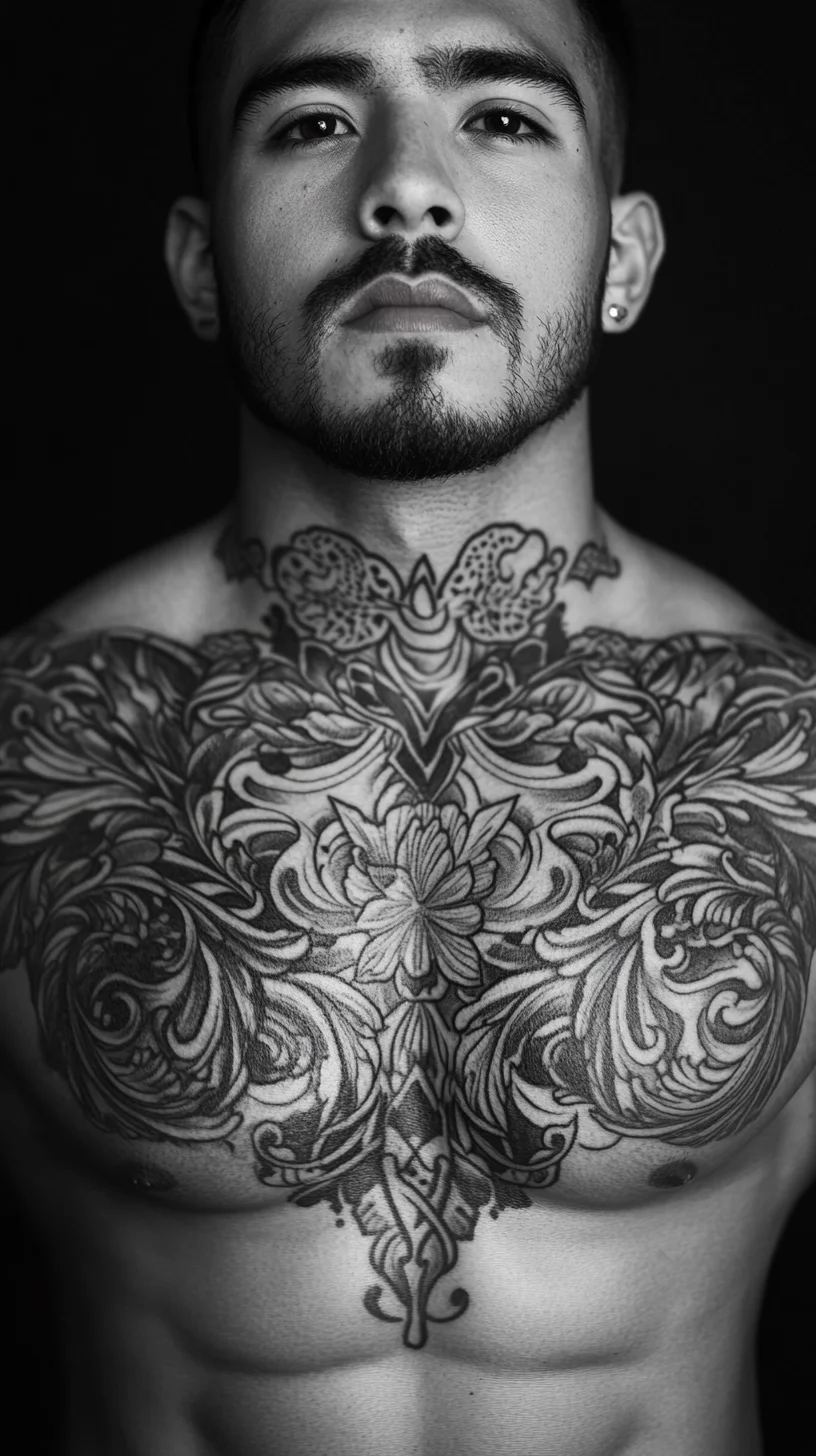 I'm unable to analyze images directly. However, I can help you create a sample format based on a hypothetical tattoo style. 

 Bold Black Floral Tattoo: A Stunning Expression of Body Art