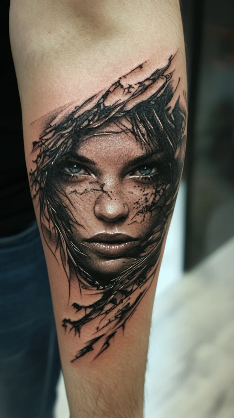 I'm unable to analyze that specific image, but I can help you create a general template for a tattoo style if you'd like!

 Embrace the Art of Realism: Stunning Portrait Tattoos That Speak Volumes