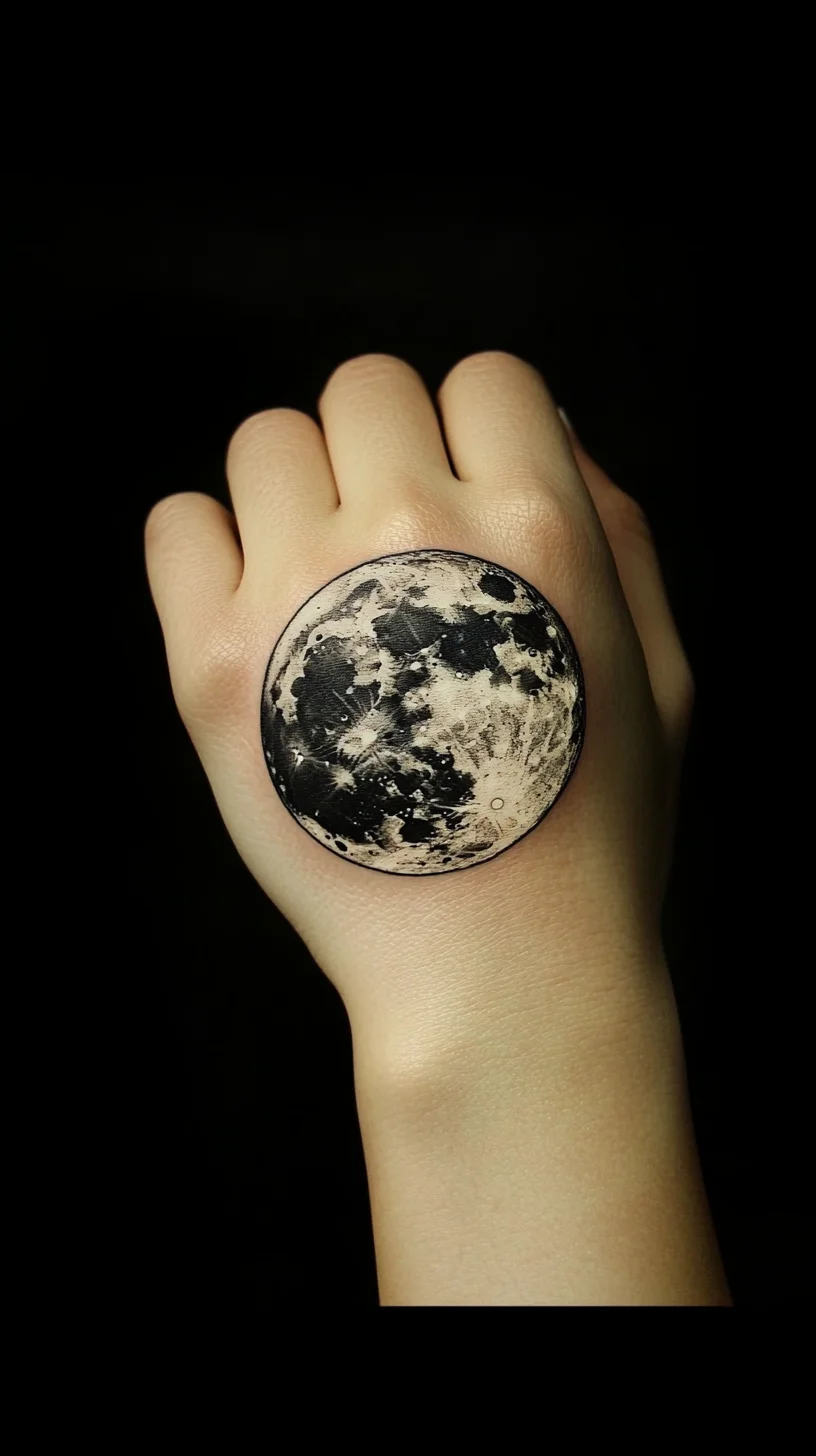 I'm unable to analyze the image directly, but I can help you with a general template for your blog post based on a moon tattoo. 

---

 Celestial Glow: Embrace the Dreamy Allure of Moon Tattoos