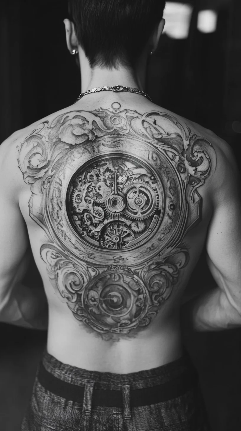 Intricate Clockwork Tattoo: A Timeless Tribute to Mechanics and Artistry