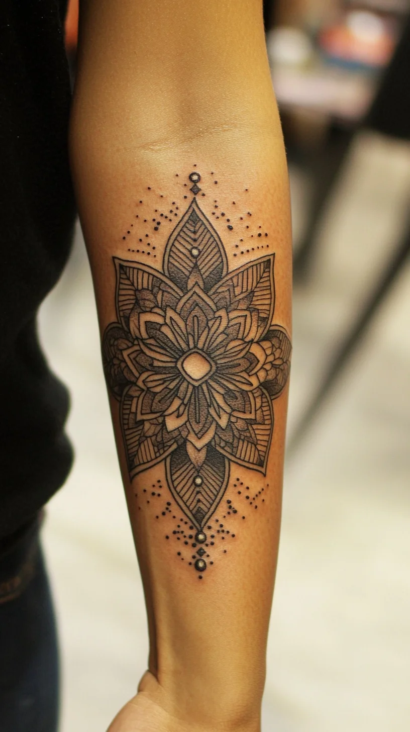 Intricate Floral Mandala Tattoo: A Perfect Blend of Art and Spirituality