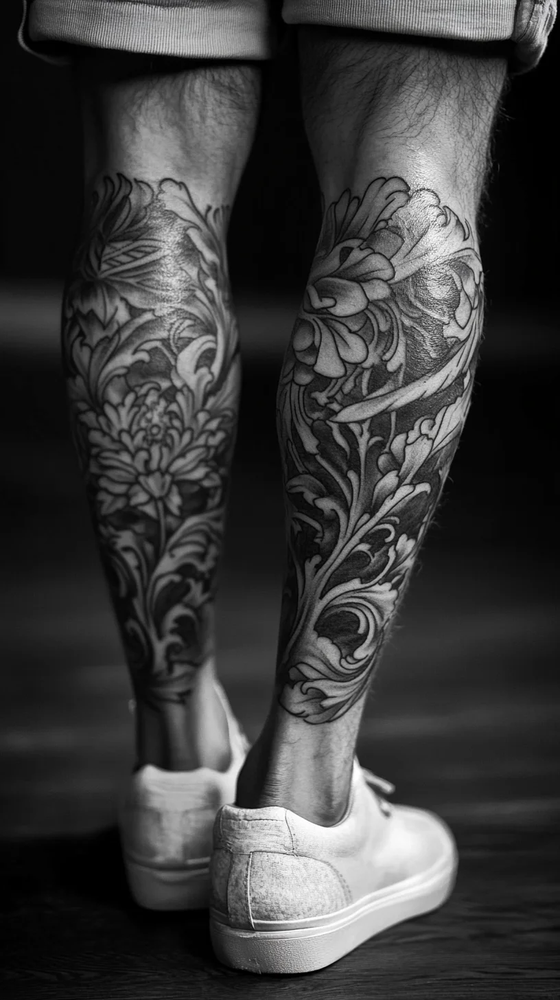 Intricate Floral Tattoos: A Bold Expression of Art on the Legs