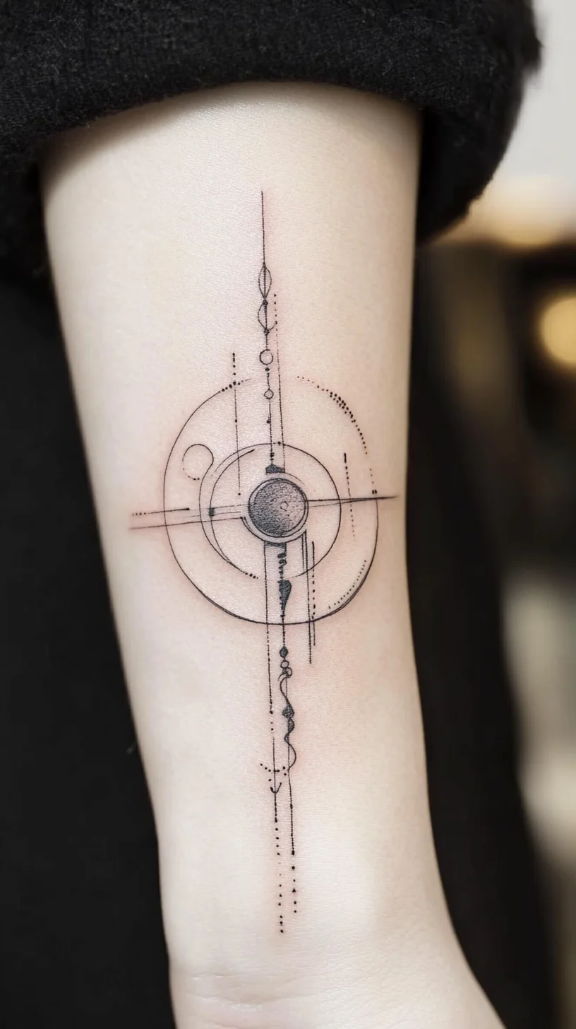 Intricate Geometric Tattoo: A Celestial Marvel for the Modern Aesthetic