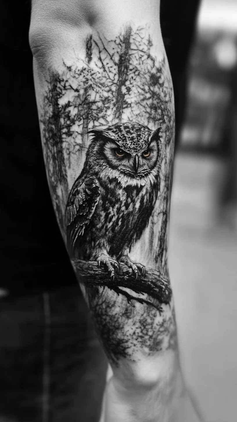 Majestic Owl Tattoo: A Timeless Symbol of Wisdom and Serenity