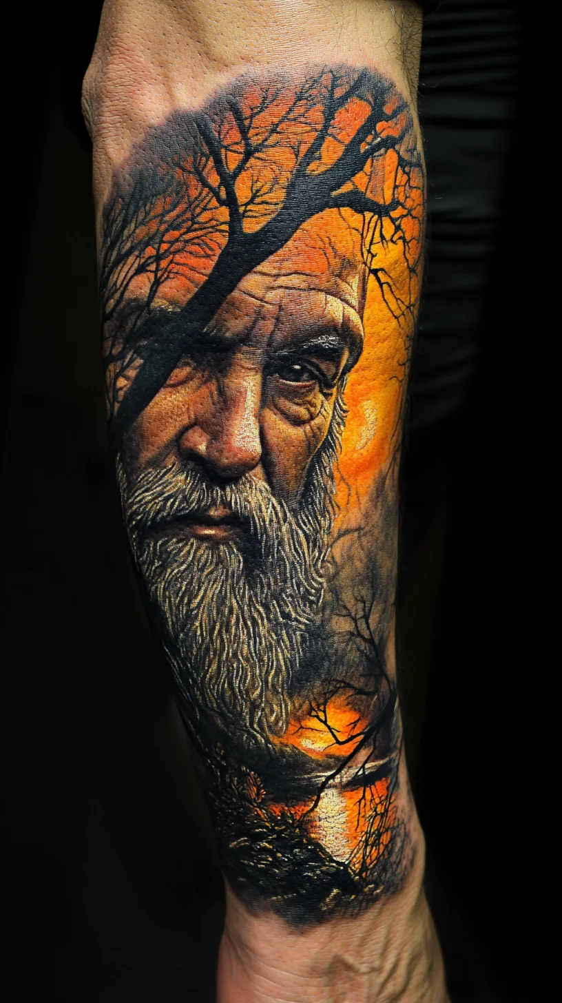 Masterful Realism: Embrace Nature with This Stunning Portrait Tattoo