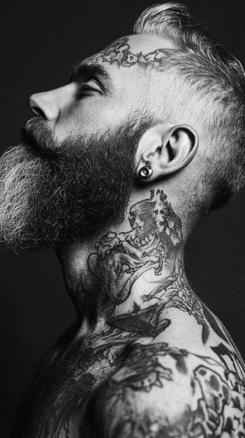 Mastering the Art of Masculine Ink: Bold Tattoos and a Rugged Beard Style