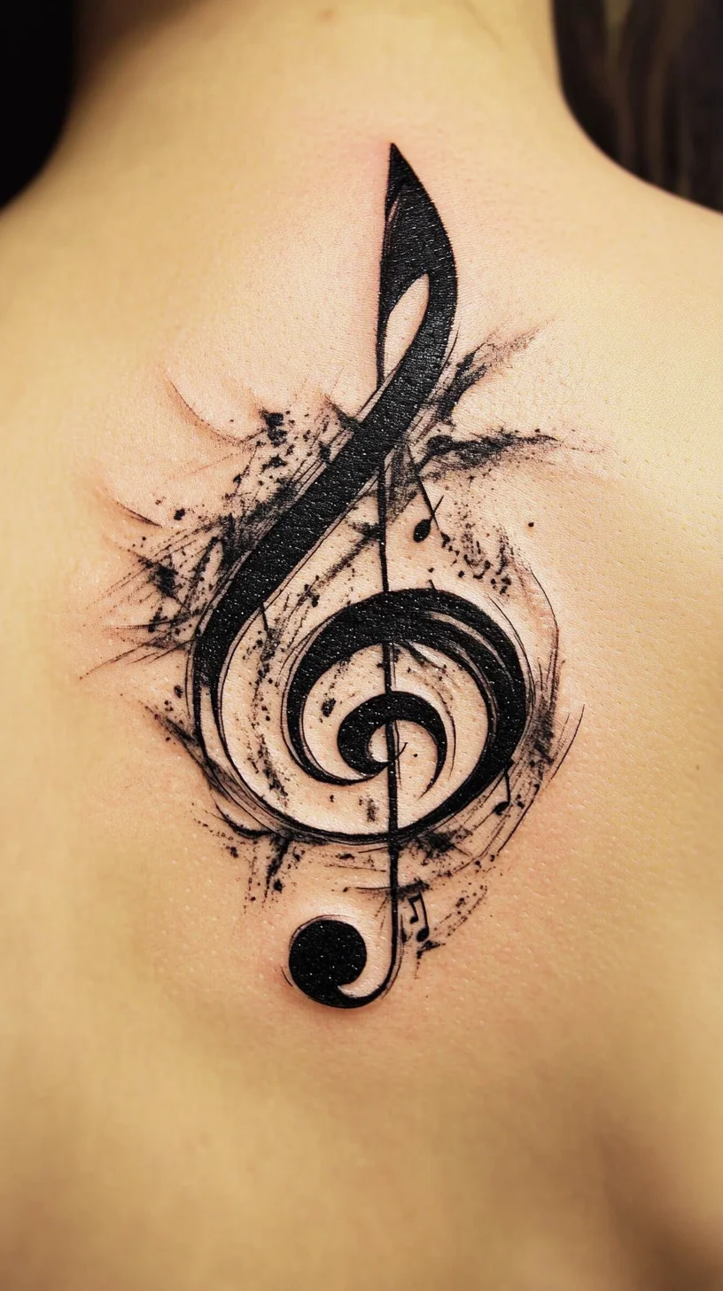 Melodic Ink: Embrace the Rhythm of This Stunning Musical Note Tattoo