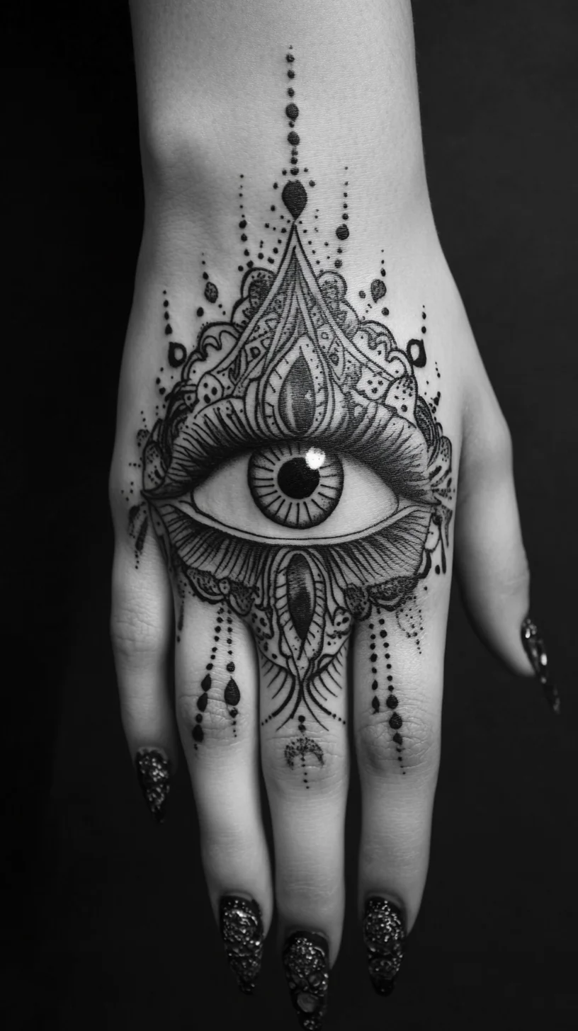 Mesmerizing Eye-Inspired Mandala Tattoo: A Bold Statement of Intrigue