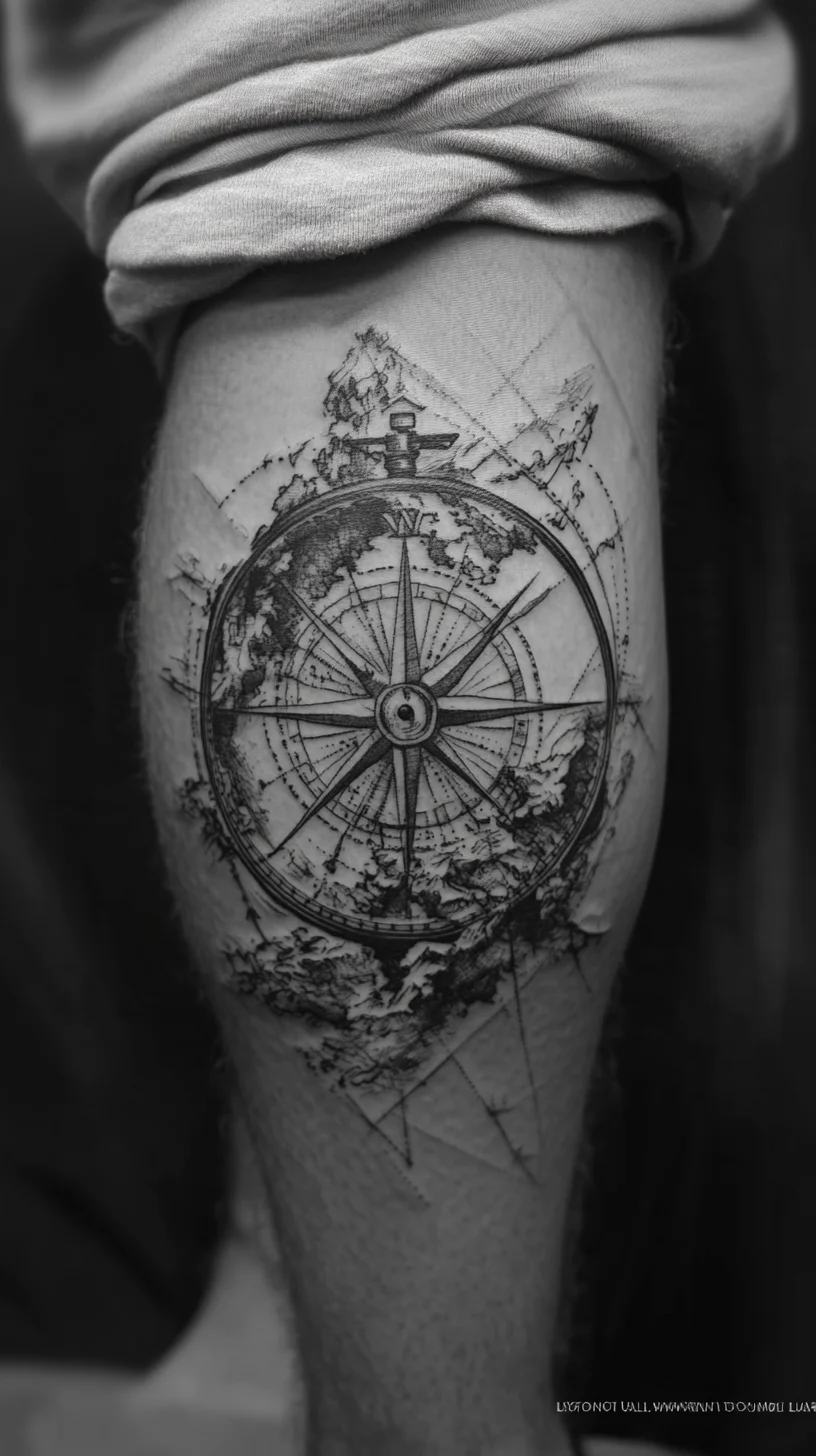 Navigate Life’s Journey with This Stunning Compass Tattoo Design