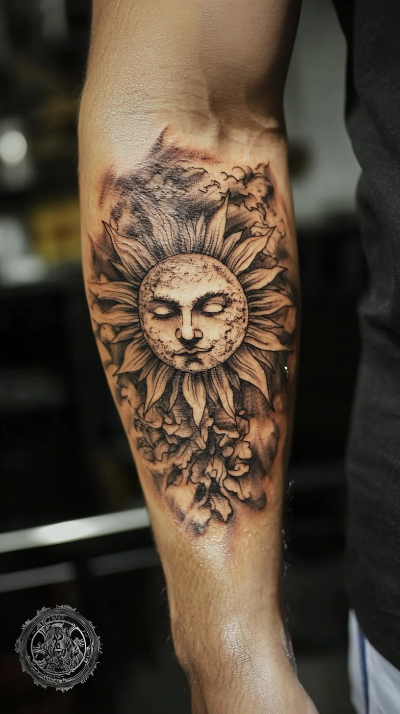 Radiant Sun: A Stunning Tattoo Celebrating Life and Growth