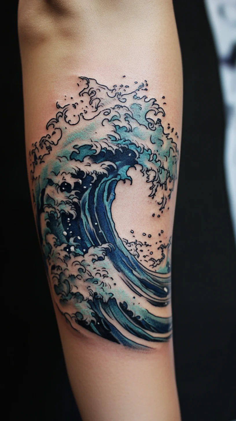 Ride the Wave: A Stunning Ocean-Inspired Tattoo for Adventure Lovers