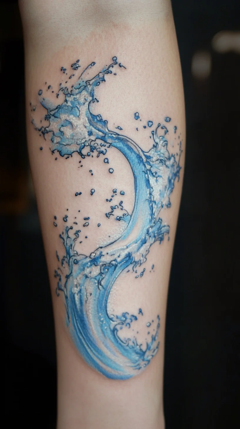 Ride the Wave of Style: Stunning Ocean-Inspired Tattoo Design