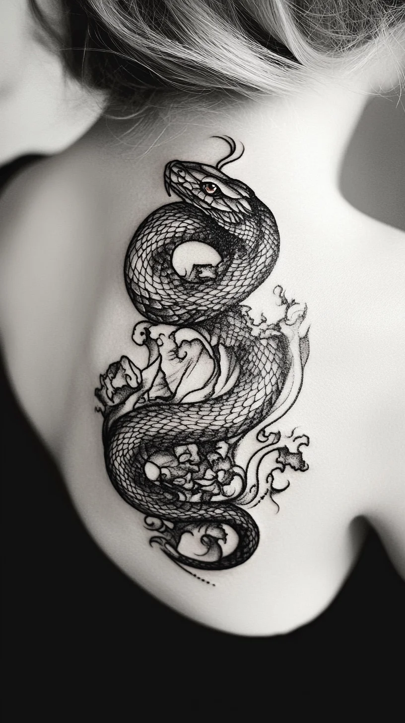 Serpentine Elegance: Captivating Snake Tattoo for Bold Self-Expression