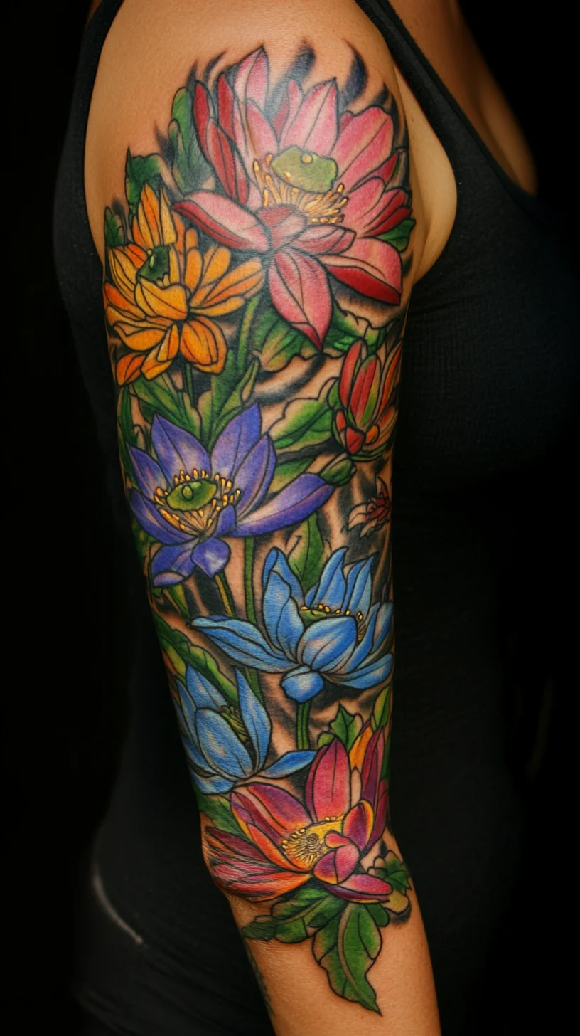 Stunning Floral Sleeve Tattoo: A Vibrant Display of Nature's Elegance