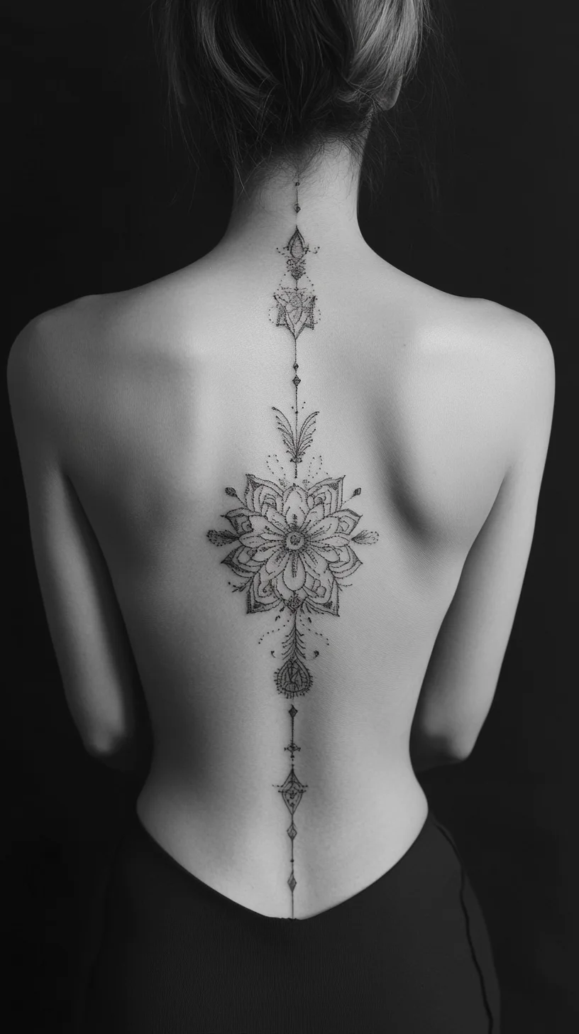 Stunning Floral Spine Tattoo: A Statement of Elegance and Strength