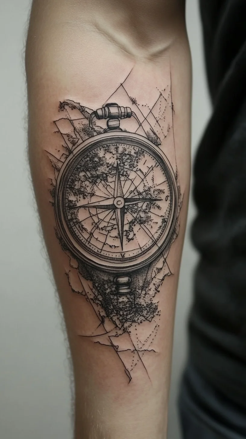 Timeless Direction: Explore This Intricate Compass Tattoo Design