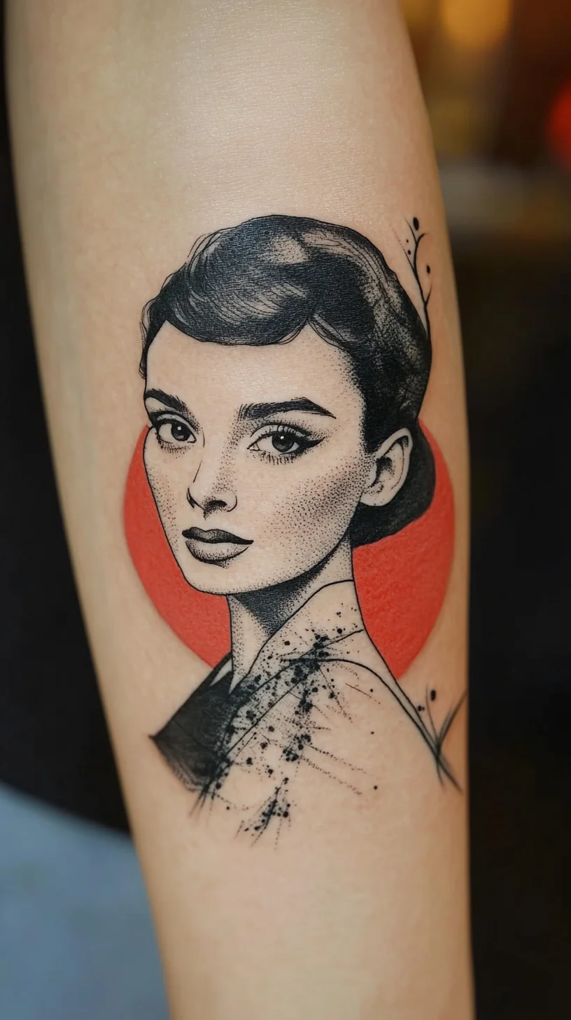 Timeless Elegance: A Vintage Audrey Tattoo with a Modern Twist