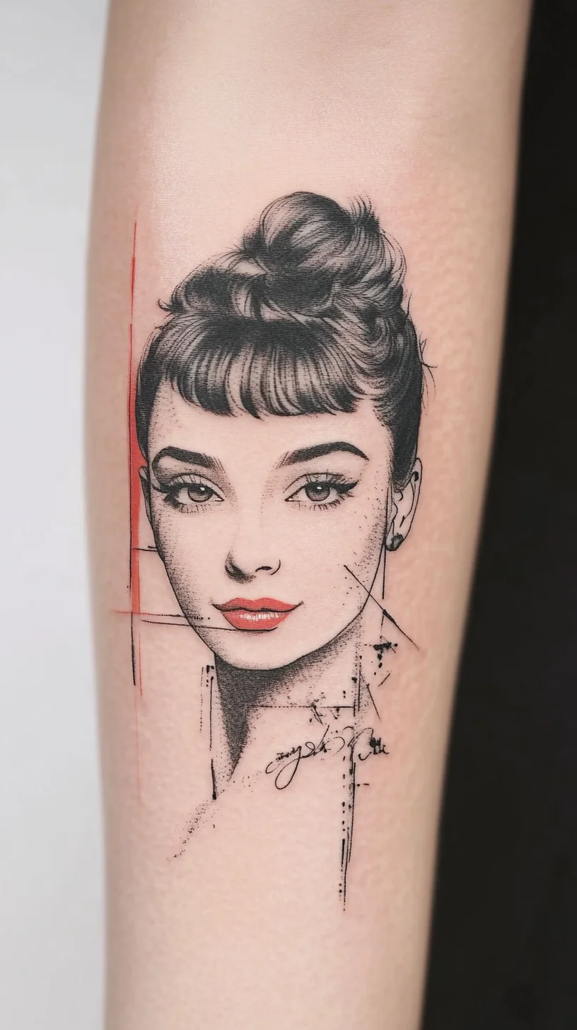 Timeless Elegance: Audrey-Inspired Ink Art That Speaks Volumes