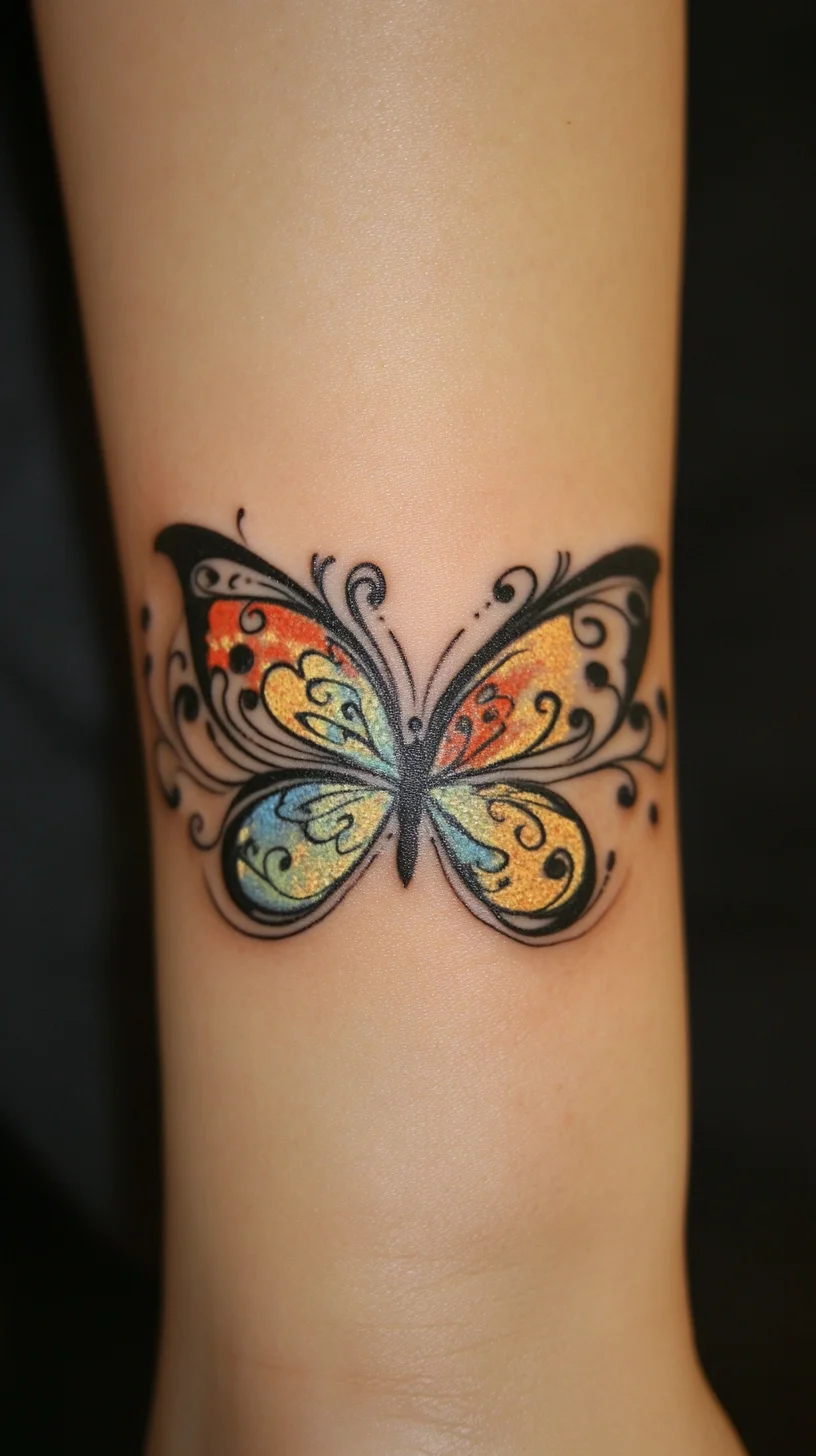 Transform Your Look with a Stunning Colorful Butterfly Tattoo Design