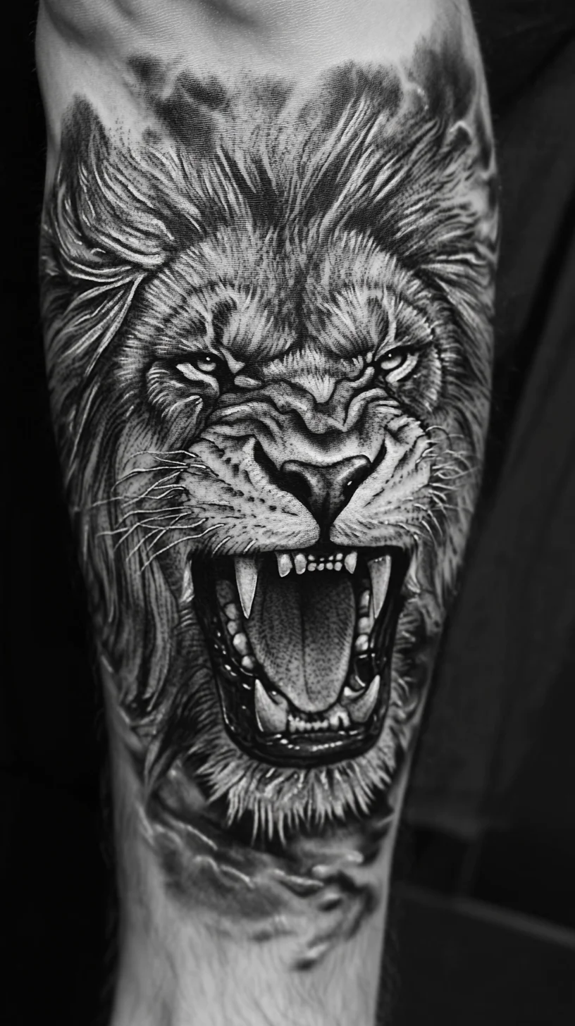 Unleash Your Wild Side with a Fierce Lion Tattoo Design