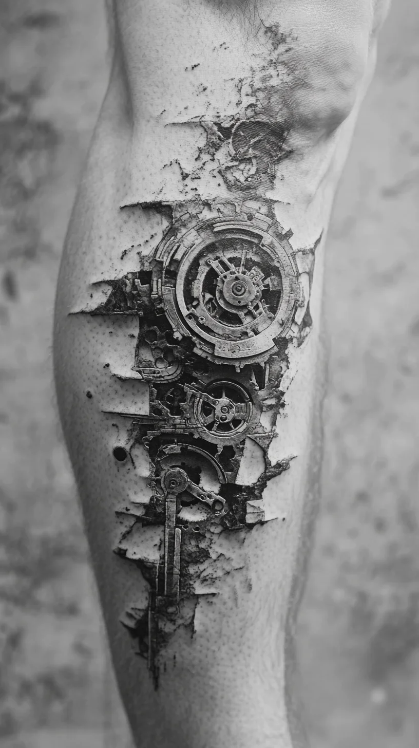 Unleashing Techno-Realism: The Ultimate Mechanical Tattoo Design