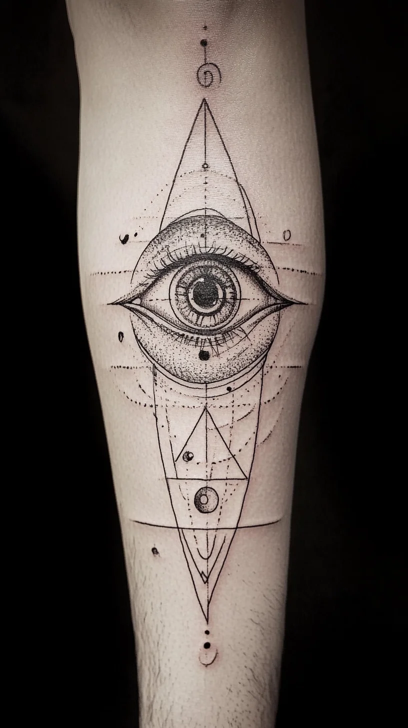 Unlock Your Inner Vision with Stunning Eye-Inspired Geometric Tattoos