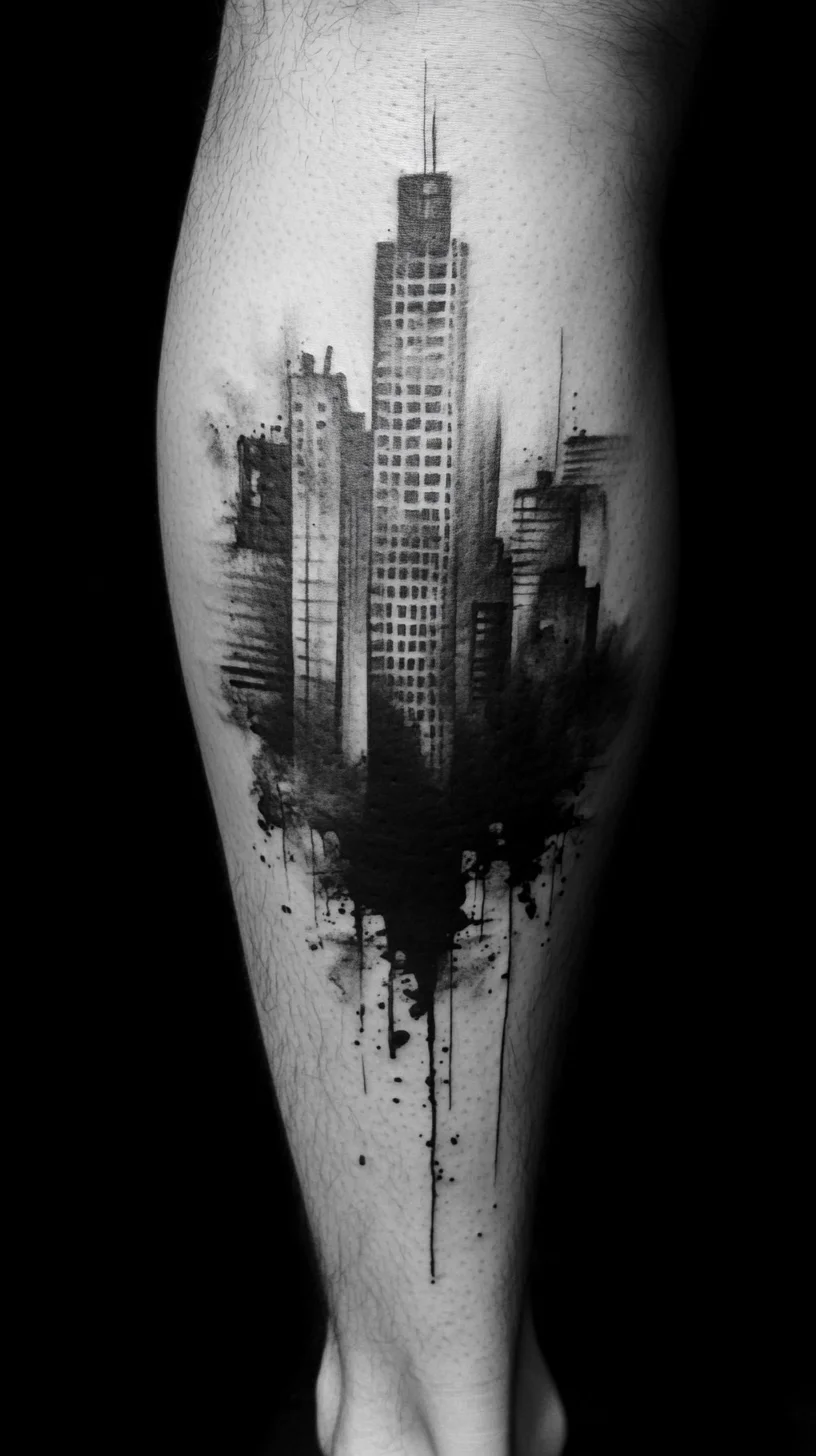 Urban Elegance: A Stunning Skyline Tattoo That Speaks Volumes