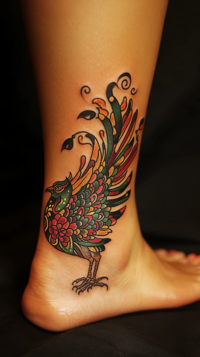 Vibrant Phoenix Tattoo: A Symbol of Rebirth and Unique Artistic Expression