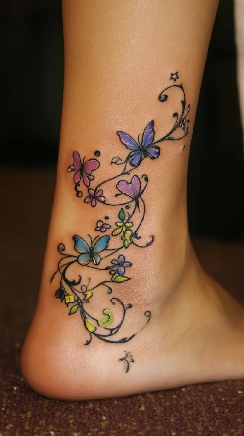 Whimsical Butterfly Bloom: A Charming Tattoo for Every Occasion